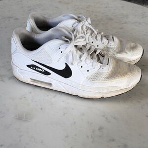 Nike Air Max White and Black Sneakers